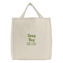 Swag Bag -- eco version embroidered bags by frimpy7 Swag Bag -- eco version embroidered bags