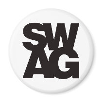 Swag - Black Fridge Magnets