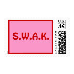 SWAK Pink and Red Postage Stamps