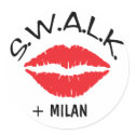 SWALK - Sealed With A Loving Kiss envelope sealers sticker