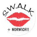 SWALK - Sealed With A Loving Kiss envelope sealers sticker