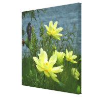 Swallow and Lotus Canvas Print wrappedcanvas