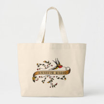 Swallow and Scroll with Amateur Radio Canvas Bag
