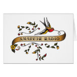 Swallow and Scroll with Amateur Radio Greeting Cards