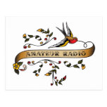 Swallow and Scroll with Amateur Radio Post Cards