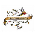 Swallow and Scroll with Backgammon posters by busybees Swallow and Scroll with Backgammon posters