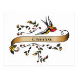 Swallow and Scroll with Caving Post Cards