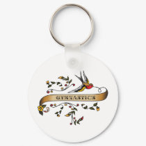 Swallow and Scroll with Gymnastics keychains