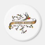 Swallow and Scroll with Horse Riding Magnet