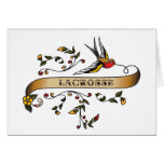 Swallow and Scroll with Lacrosse Cards