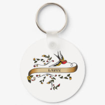Swallow and Scroll with Latin keychains by busybees Swallow and Scroll with Latin keychains