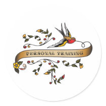 Swallow and Scroll with Personal Training stickers