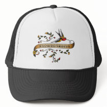 Swallow and Scroll with Snowboarding hats