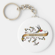 Swallow and Scroll with Wrestling Keychains