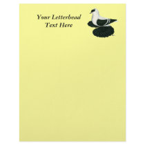 Swallow:  Saxon Black White Bar Letterhead