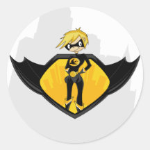 Swallow Superhero Badge Stickers