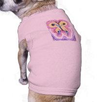 Swallow Tail Butterfly on Pink pet clothing