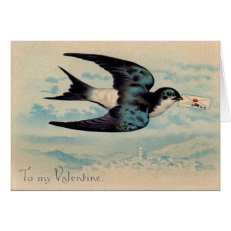 Swallow Valentine Card