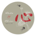 Swallows Flowers & Chinese Heart Save Date Sticker by fat_fa_tin Swallows Flowers & Chinese Heart Save Date Sticker