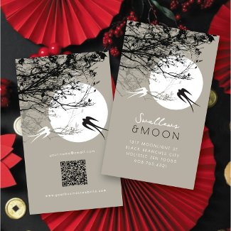 Swallows in Moonlight Ash Custom Profile Card profilecard
