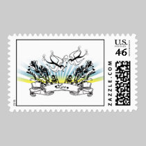 Swallows Love Postage Stamp stamps