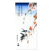 Swallows, Peach Blossoms, Moonlight - Hiroshige posters