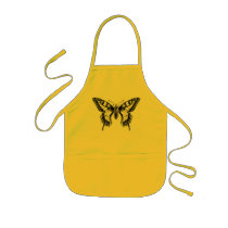 Swallowtail Butterfly Ink Drawing Apron aprons