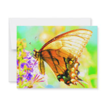 Swallowtail butterfly invitation card