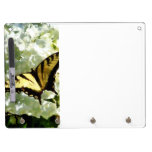 Swallowtail on White Hydrangea Dry Erase Board With Keychain Holder