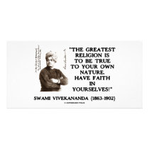 Swami Vivekananda Greatest Religion Be True Faith photo cards