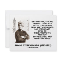 Swami Vivekananda Positive Strong Helpful Thoughts invitations