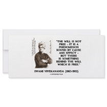 Swami Vivekananda Will Is Not Free Cause Effect rack cards