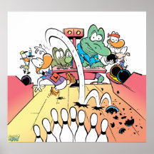Swamp Ten Pin Bowling Poster