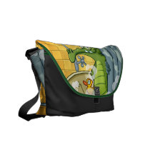 Swampy in the Shower Courier Bag at Zazzle