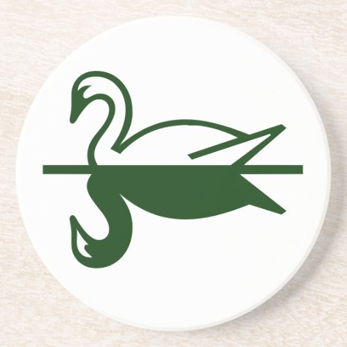 Swan And Her Reflection In Water Drinks Coaster coaster