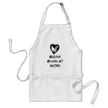 " Swan At Work" Apron