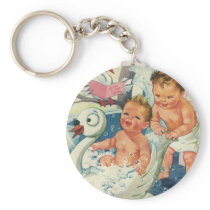 Swan Bathtub keychains