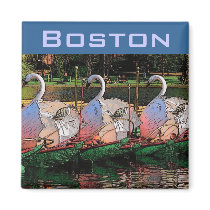 Swan Boats Magnet