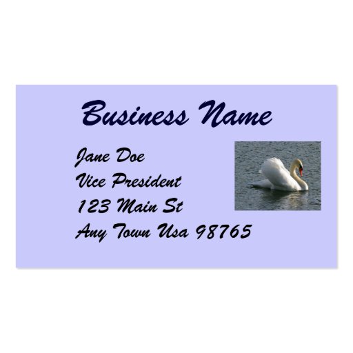 Swan Business Card (back side)