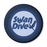 Swan Dive Refrigerator Magnets