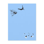 swan dive post card