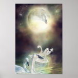 Swan Dreams Art Poster/Print