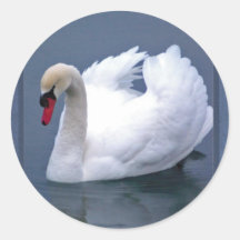 SWAN ELEGANCE ROUND STICKERS