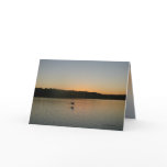 Swan Flight Sunset Greeting Cards