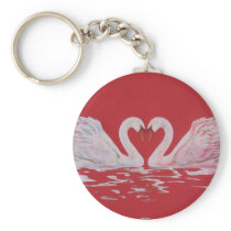Swan Heart keychains