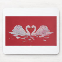 Swan Heart mousepads