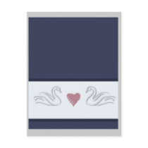 Swan heart postcard