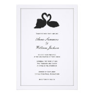 Swan Heart Wedding Invitation