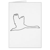Swan in Flight Greeting Cards