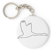 Swan in Flight Keychain